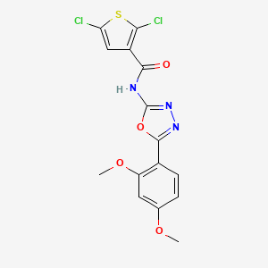 2,5-dichloro-N-[5-(2,4-dimethoxyphenyl)-1,3,4-oxadiazol-2-yl]thiophene-3-carboxamide