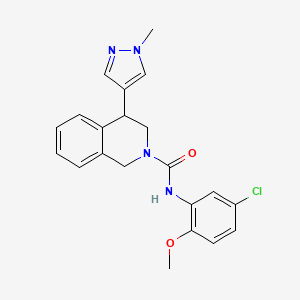N-(5-chloro-2-methoxyphenyl)-4-(1-methyl-1H-pyrazol-4-yl)-3,4-dihydroisoquinoline-2(1H)-carboxamide
