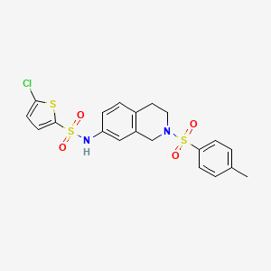 5-chloro-N-(2-tosyl-1,2,3,4-tetrahydroisoquinolin-7-yl)thiophene-2-sulfonamide