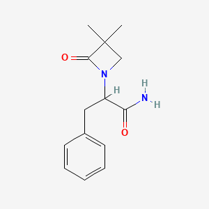2-(3,3-Dimethyl-2-oxo-1-azetanyl)-3-phenylpropanamide