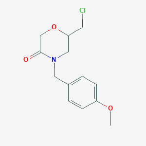 6-(Chloromethyl)-4-[(4-methoxyphenyl)methyl]morpholin-3-one