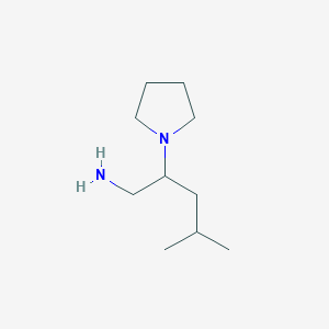 molecular formula C10H22N2 B2477650 4-Methyl-2-(pyrrolidin-1-yl)pentan-1-amine CAS No. 923106-25-6
