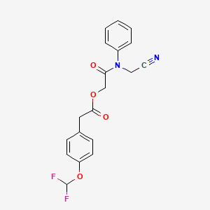 [2-[N-(cyanomethyl)anilino]-2-oxoethyl] 2-[4-(difluoromethoxy)phenyl]acetate
