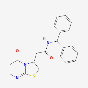 N-benzhydryl-2-(5-oxo-3,5-dihydro-2H-thiazolo[3,2-a]pyrimidin-3-yl)acetamide