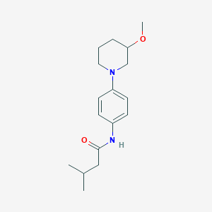 N-(4-(3-methoxypiperidin-1-yl)phenyl)-3-methylbutanamide