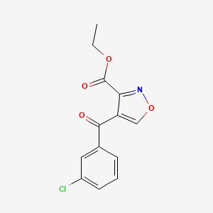molecular formula C13H10ClNO4 B2477677 Ethyl 4-(3-chlorobenzoyl)-1,2-oxazole-3-carboxylate CAS No. 338761-68-5