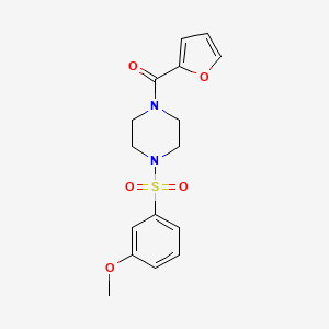 molecular formula C16H18N2O5S B2477681 Furan-2-yl-[4-(3-methoxyphenyl)sulfonylpiperazin-1-yl]methanone CAS No. 670272-52-3
