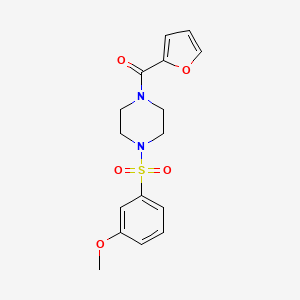molecular formula C16H18N2O5S B2477681 2-Furyl 4-[(3-methoxyphenyl)sulfonyl]piperazinyl ketone CAS No. 670272-52-3