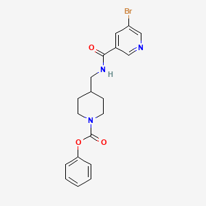 Phenyl 4-((5-bromonicotinamido)methyl)piperidine-1-carboxylate