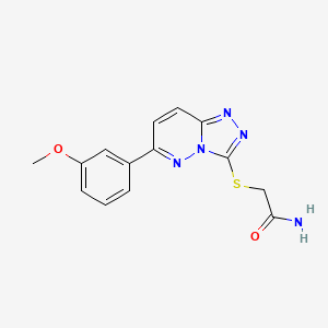 molecular formula C14H13N5O2S B2477698 2-((6-(3-Methoxyphenyl)-[1,2,4]triazolo[4,3-b]pyridazin-3-yl)thio)acetamide CAS No. 894060-59-4