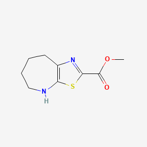 molecular formula C9H12N2O2S B2477700 methyl 4H,5H,6H,7H,8H-[1,3]thiazolo[5,4-b]azepine-2-carboxylate CAS No. 128069-60-3