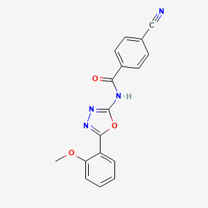 4-cyano-N-(5-(2-methoxyphenyl)-1,3,4-oxadiazol-2-yl)benzamide