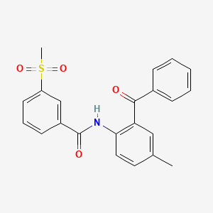 molecular formula C22H19NO4S B2477717 N-(2-benzoyl-4-methylphenyl)-3-methanesulfonylbenzamide CAS No. 896287-91-5