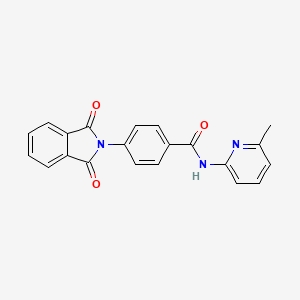 molecular formula C21H15N3O3 B2477730 4-(1,3-dioxoisoindol-2-yl)-N-(6-methylpyridin-2-yl)benzamide CAS No. 674803-48-6