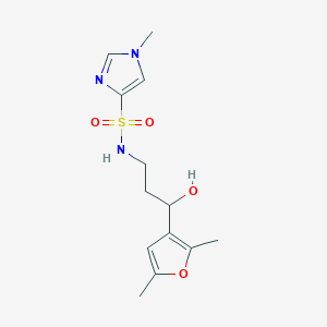 molecular formula C13H19N3O4S B2477732 N-(3-(2,5-二甲基呋喃-3-基)-3-羟基丙基)-1-甲基-1H-咪唑-4-磺酰胺 CAS No. 1448058-58-9