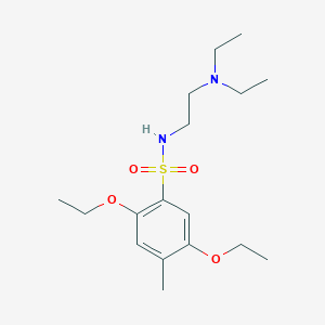 molecular formula C17H30N2O4S B2477736 N-[2-(diethylamino)ethyl]-2,5-diethoxy-4-methylbenzene-1-sulfonamide CAS No. 1808605-57-3