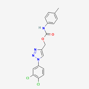 molecular formula C17H14Cl2N4O2 B2477737 [1-(3,4-dichlorophenyl)-1H-1,2,3-triazol-4-yl]methyl N-(4-methylphenyl)carbamate CAS No. 338419-43-5