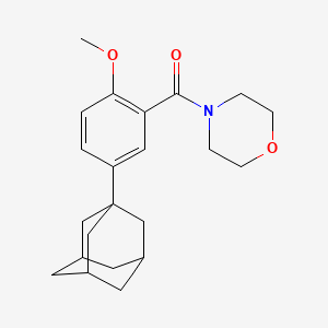 molecular formula C22H29NO3 B2477742 5-Adamantanyl-2-methoxyphenyl morpholin-4-yl ketone CAS No. 701248-90-0