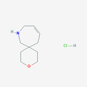 molecular formula C10H18ClNO B2477747 3-Oxa-8-azaspiro[5.6]dodec-10-ene;hydrochloride CAS No. 2260935-67-7