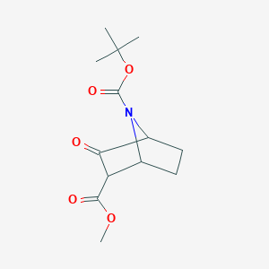 molecular formula C13H19NO5 B2477752 7-O-tert-butyl 2-O-methyl 3-oxo-7-azabicyclo[2.2.1]heptane-2,7-dicarboxylate CAS No. 910332-68-2