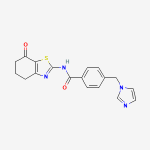 4-((1H-imidazol-1-yl)methyl)-N-(7-oxo-4,5,6,7-tetrahydrobenzo[d]thiazol-2-yl)benzamide