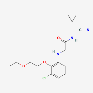 2-{[3-chloro-2-(2-ethoxyethoxy)phenyl]amino}-N-(1-cyano-1-cyclopropylethyl)acetamide