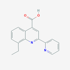 molecular formula C17H14N2O2 B2477768 8-Ethyl-2-pyridin-2-ylquinoline-4-carboxylic acid CAS No. 726144-14-5