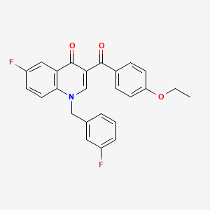 3-(4-Ethoxybenzoyl)-6-fluoro-1-[(3-fluorophenyl)methyl]quinolin-4-one