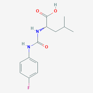 molecular formula C13H17FN2O3 B2477772 N-[(4-fluorophenyl)carbamoyl]-L-leucine CAS No. 1173661-13-6