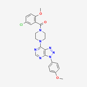 (5-chloro-2-methoxyphenyl)(4-(3-(4-methoxyphenyl)-3H-[1,2,3]triazolo[4,5-d]pyrimidin-7-yl)piperazin-1-yl)methanone