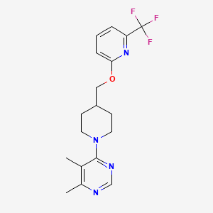 4,5-Dimethyl-6-[4-[[6-(trifluoromethyl)pyridin-2-yl]oxymethyl]piperidin-1-yl]pyrimidine