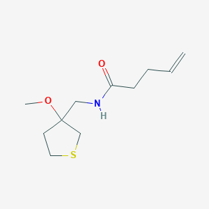 molecular formula C11H19NO2S B2477784 N-[(3-methoxythiolan-3-yl)methyl]pent-4-enamide CAS No. 1797192-38-1