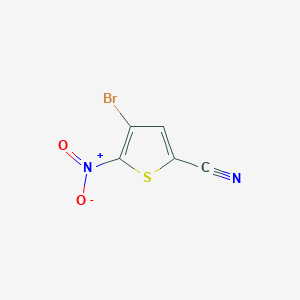 molecular formula C5HBrN2O2S B2477787 4-Bromo-5-nitrothiophene-2-carbonitrile CAS No. 31845-00-8