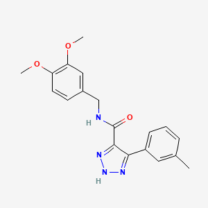 N-(3,4-dimethoxybenzyl)-4-(m-tolyl)-1H-1,2,3-triazole-5-carboxamide