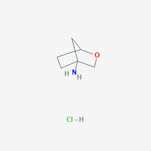 molecular formula C6H12ClNO B2477843 2-Oxabicyclo[2.2.1]heptan-4-amine;hydrochloride CAS No. 2253632-53-8