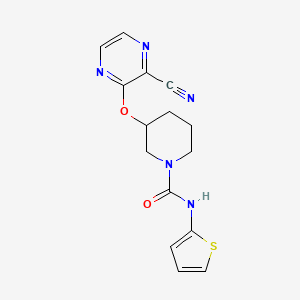 3-((3-cyanopyrazin-2-yl)oxy)-N-(thiophen-2-yl)piperidine-1-carboxamide