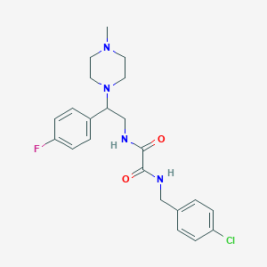 molecular formula C22H26ClFN4O2 B2477874 N1-(4-chlorobenzyl)-N2-(2-(4-fluorophenyl)-2-(4-methylpiperazin-1-yl)ethyl)oxalamide CAS No. 903255-73-2