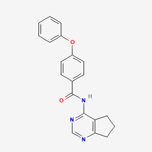 molecular formula C20H17N3O2 B2477910 N-{5H,6H,7H-cyclopenta[d]pyrimidin-4-yl}-4-phenoxybenzamide CAS No. 946274-31-3