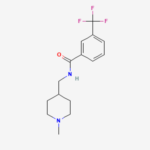 molecular formula C15H19F3N2O B2477915 N-[(1-methylpiperidin-4-yl)methyl]-3-(trifluoromethyl)benzamide CAS No. 954016-73-0