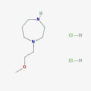 molecular formula C8H20Cl2N2O B2477950 1-(2-Methoxyethyl)-1,4-diazepane dihydrochloride CAS No. 2172786-50-2
