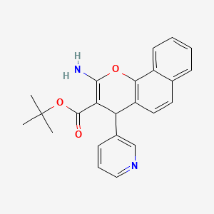 molecular formula C23H22N2O3 B2478006 tert-butyl 2-amino-4-(pyridin-3-yl)-4H-benzo[h]chromene-3-carboxylate CAS No. 1272756-33-8