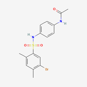 molecular formula C16H17BrN2O3S B2478021 N-[4-(5-bromo-2,4-dimethylbenzenesulfonamido)phenyl]acetamide CAS No. 2249670-41-3