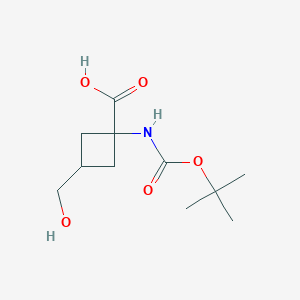 1-{[(tert-Butoxy)carbonyl]amino}-3-(hydroxymethyl)cyclobutane-1-carboxylic acid