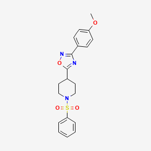 3-(4-Methoxyphenyl)-5-(1-(phenylsulfonyl)piperidin-4-yl)-1,2,4-oxadiazole