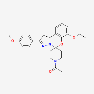 1-(7-Ethoxy-2-(4-methoxyphenyl)-1,10b-dihydrospiro[benzo[e]pyrazolo[1,5-c][1,3]oxazine-5,4'-piperidin]-1'-yl)ethanone