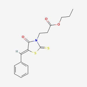 (Z)-propyl 3-(5-benzylidene-4-oxo-2-thioxothiazolidin-3-yl)propanoate