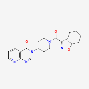 3-(1-(4,5,6,7-tetrahydrobenzo[d]isoxazole-3-carbonyl)piperidin-4-yl)pyrido[2,3-d]pyrimidin-4(3H)-one