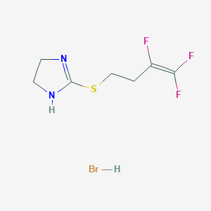 2-[(3,4,4-trifluorobut-3-en-1-yl)sulfanyl]-4,5-dihydro-1H-imidazole hydrobromide