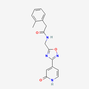 N-((3-(2-oxo-1,2-dihydropyridin-4-yl)-1,2,4-oxadiazol-5-yl)methyl)-2-(o-tolyl)acetamide
