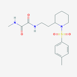 molecular formula C17H25N3O4S B2478060 N1-methyl-N2-(2-(1-tosylpiperidin-2-yl)ethyl)oxalamide CAS No. 898348-32-8